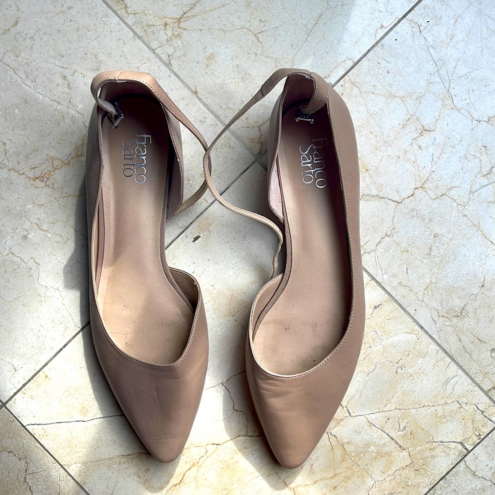 Franco sarto size 12 nude flats